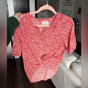 Universal Thread Floral Button Down Blouse